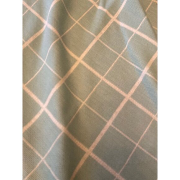 Vintage 1970's Sea Foam Green Diamond Check Elastic Waist Skirt Size 11 - Picture 2 of 4
